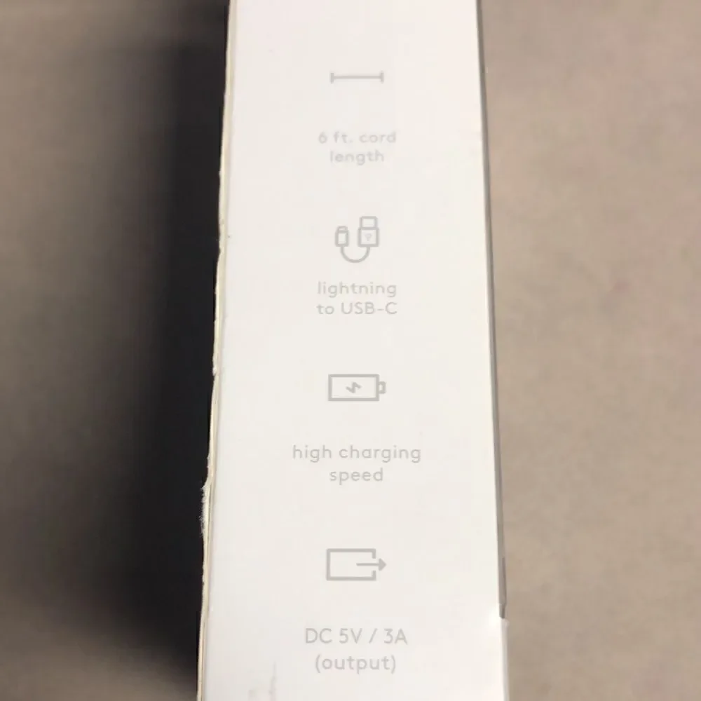 Heyday 6' LTNG to USB-C Cable for iPhone and iPad in white camo & terra cotta
